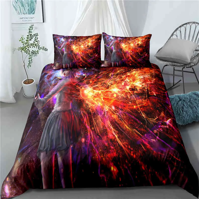 Anime Tokyo Ghoul 3d Printed Bedding Set Duvet Covers Queen King Size Pillowcases Comforter Bedclothes Bed Linen