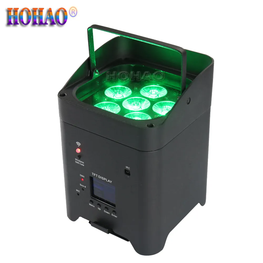 4x 18W 6in1 Remote Wireless Led Battery Par Light RGBWAUV Multicolor is Necessary For Wedding Performance Stage Dj Lamps