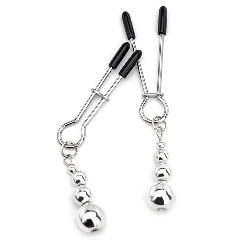 Clips de mamelon en métal Ring Bell Torture Slave BDSM Montment Bondage Restraint Toy pour femmes Couple Play Game8517007