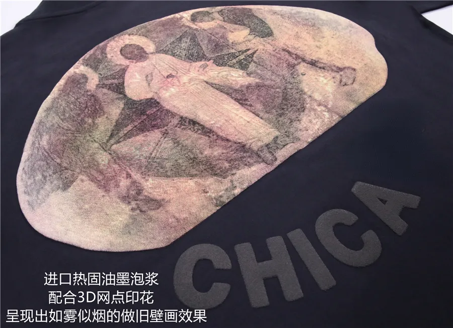 T-shirt à manches courtes pour hommes et femmes, imprimé mural religieux de Chicago, High Street