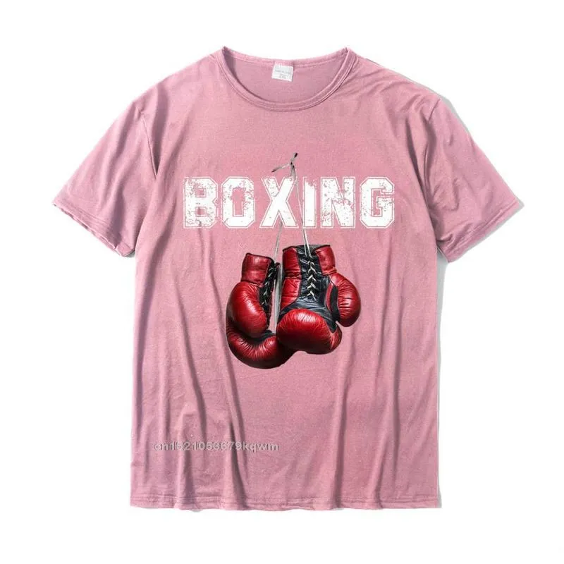 Leisure T-Shirt for Adult Custom Fall Tops T Shirt Short Sleeve Classic Party T-Shirt Round Collar 100% Cotton Funny Boxing T-Shirt - I Love Boxing Tshirt__5139 pink