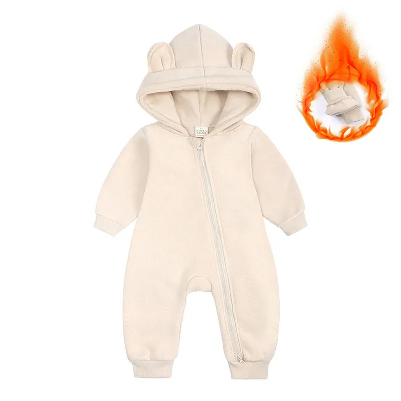 Baby Mädchen Kleidung Junge Strampler Insgesamt geboren Säugling Kleinkind Kleidung Pyjamas Winter Warme Fleece Overall Baby Strampler Großhandel 220525