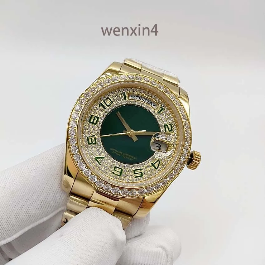 Luxury Watch Watch Watch Gold 36mm Arabic Digital Dial Prezydent Prezydencki 2813 Automatyczne stalowe pływanie wodoodporne zegarek