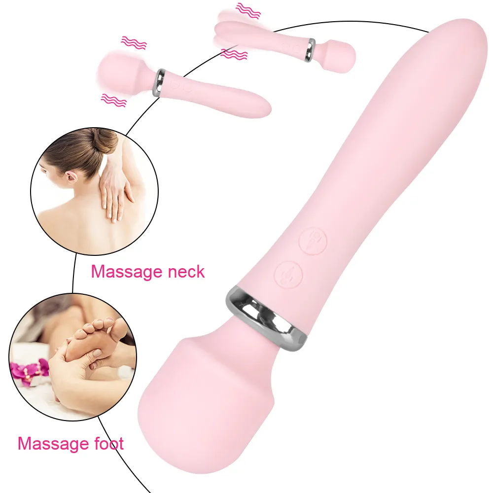 Olo Magic Wand AV Вибратор Vaginal Massager стимулятор Clitoris Sexy Toys для женщин G Пятно вибрирующие двойные двигатели вибраторы дилдо