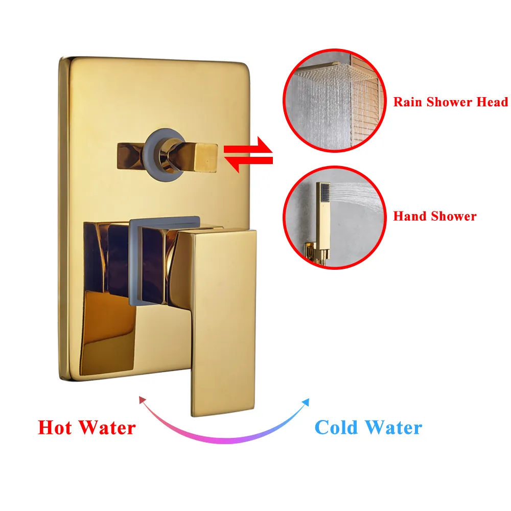Bad Wasserhahn Gold Regen Bad Wasserhahn Wand Badewanne Mischbatterie Badezimmer Dusche Wasserhahn4225173