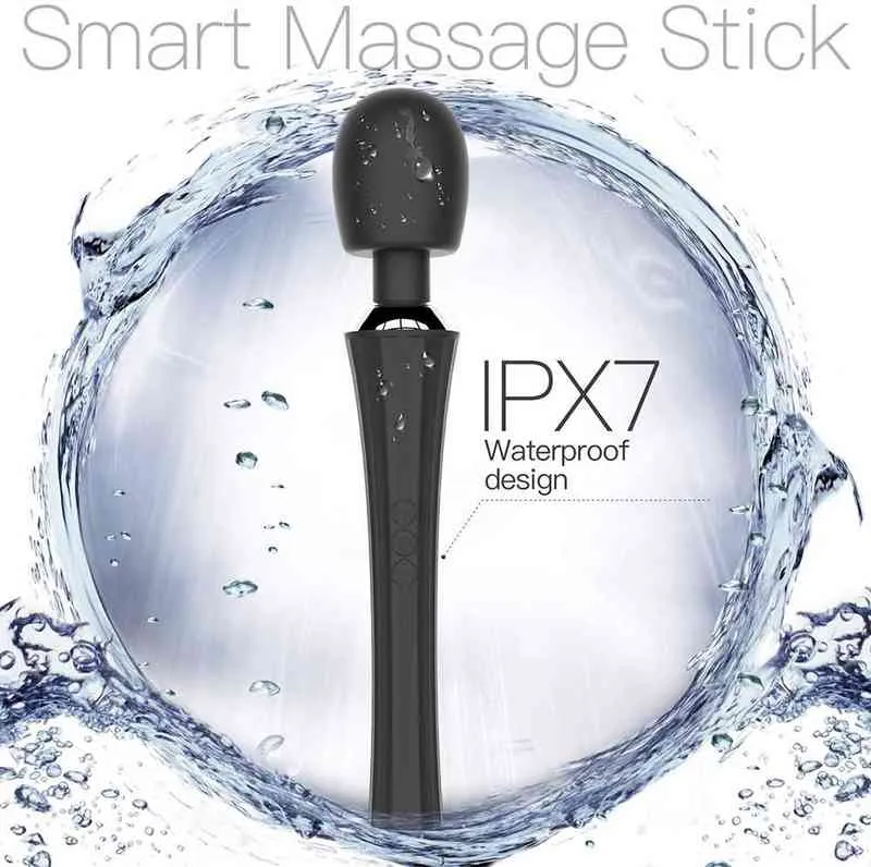 NXY Vibrators Wireless Handheld Massager 15 Multi Speed Vibrations Rechargeable Muscles Neck Shoulder Back Leg Foot 0406