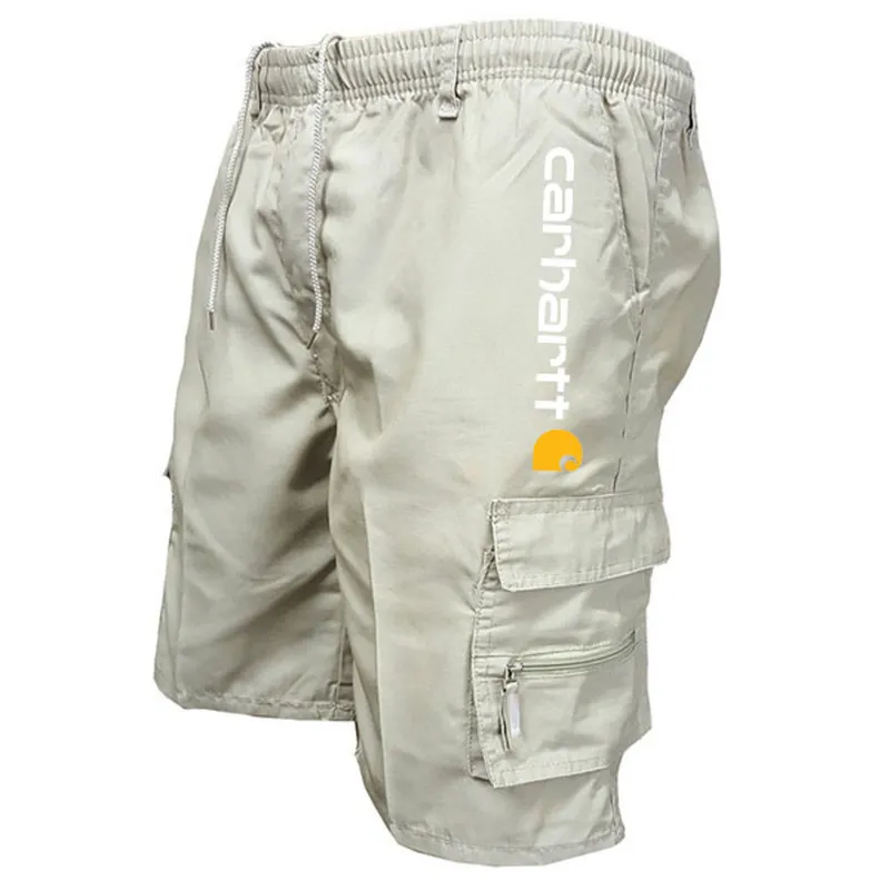 Pantalones Cortos De Hombre hommes été Cargo Shorts droit coton mince respirant genou solide demi poches décontractées pantalon 220608