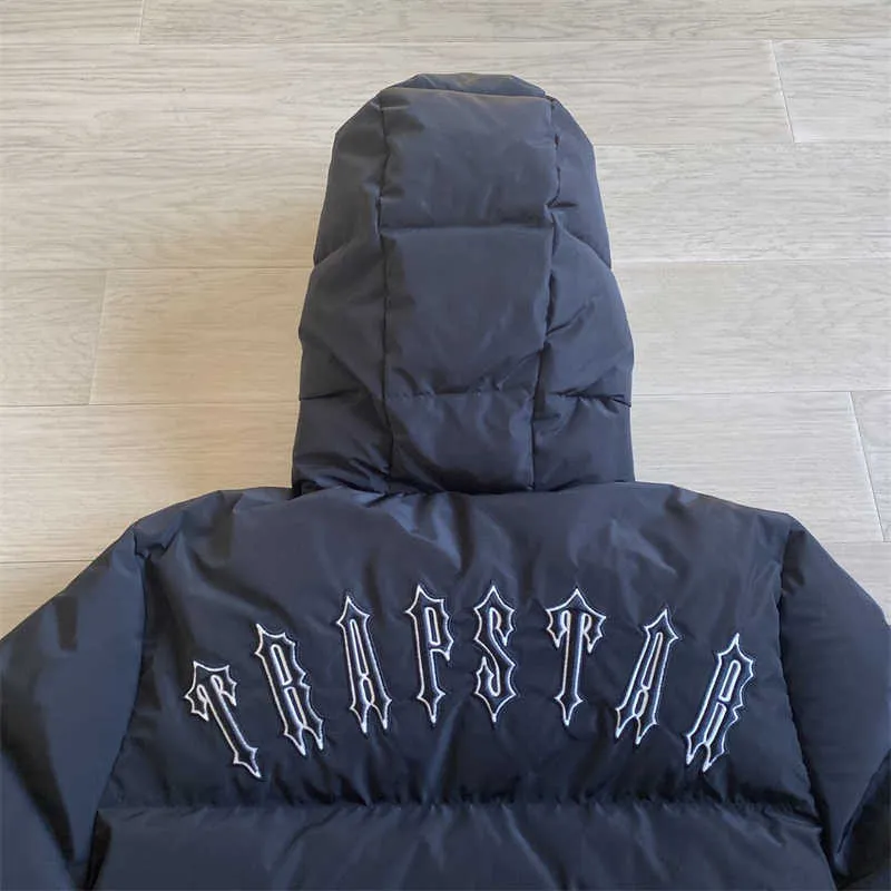 Winter Trapstar Down Jacket Men's and Women's Warm Coat Hooded Iron Head Premium Thermal Mattress Broad