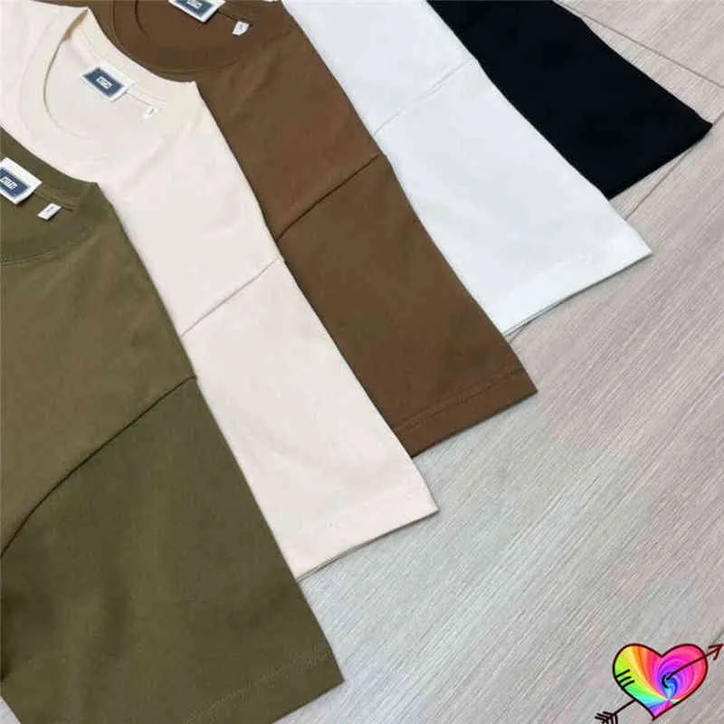 Cinco cores pequenas kith tee 2022ss masculina mulher corante de verão kith camiseta de alta qualidade caixa de manga curta cc9