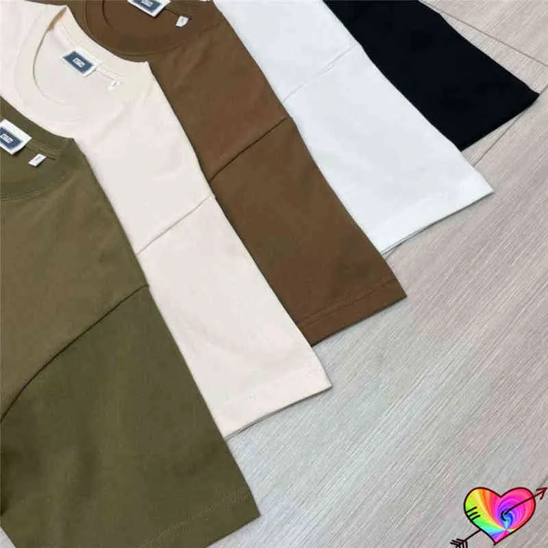 Cinq couleurs petit kith tee 2022SS hommes femmes colorant d'été kith t shirt tops de haute qualité boîte ajustement à manches courtes CC3