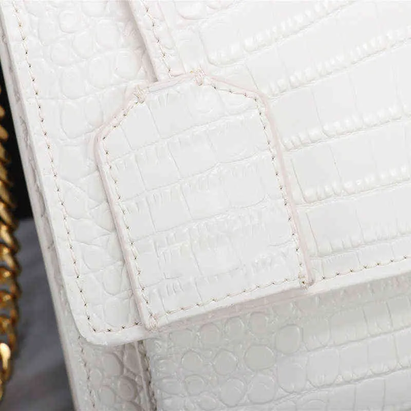 5A Designer crossbody bag High quality luxury purses crocodile style flap pocket SUNSET medium women chain leather