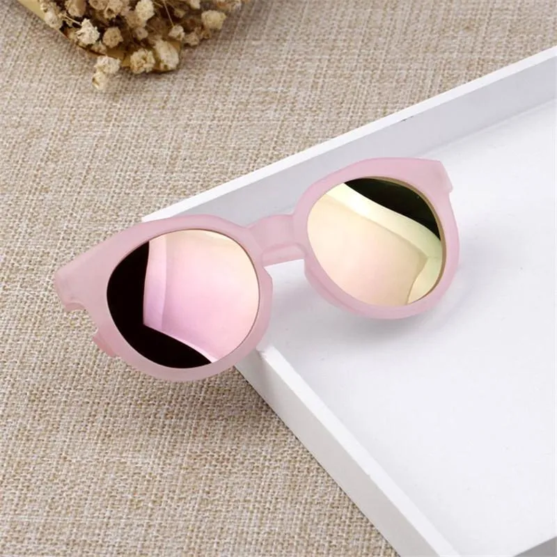 Enfants coloré miroir réfléchissant lunettes de soleil enfants garçon fille bébé UV400 lunettes nuances lunettes 220705