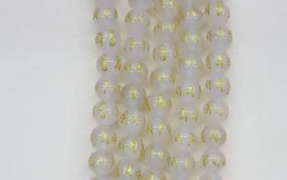 10 mm Environ 38Beads / PCS Crystal Natural Crystal Bouddha Perles Couleur noire avec sculpture Gol Dragon chinois Bracelet Perles de bricolage pour les bijoux faisant des bijoux