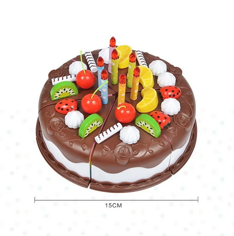 Protend Play Fruit Cuting Birthday Toy Diy Kitchen Toys Cake Comida Garotas Presente para crianças Educational Baby Kids 220725