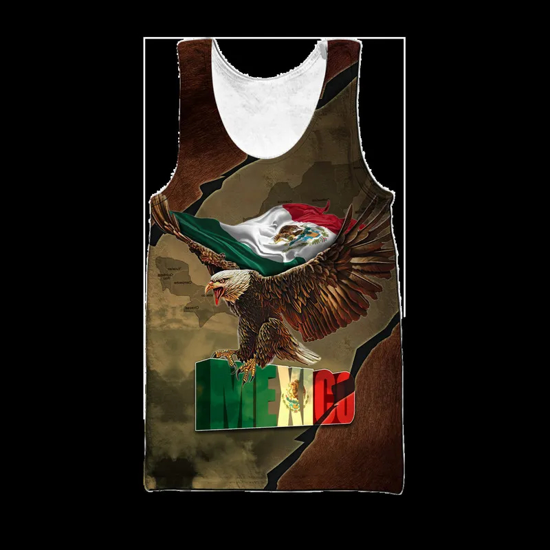 Meksyk Niestandardowa nazwa Cool Trend Tank Meksyk Flag Drukuj Po Ubranie Ożyści 6xl 03 2206222582669