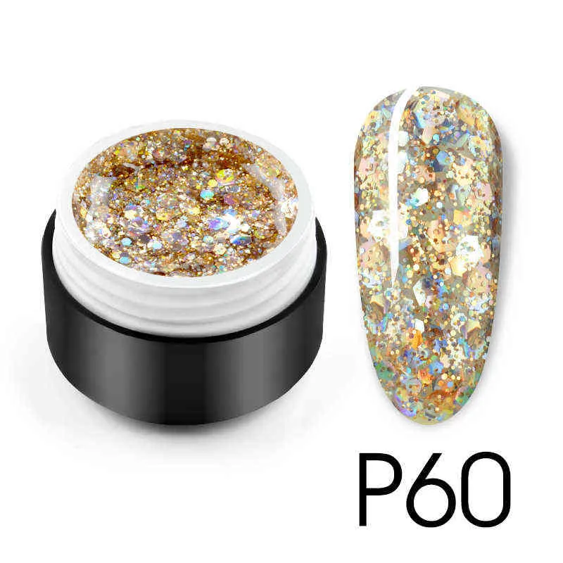 NXY Tırnak Jel 5 ml Elmas Glitter Boyama Yarı Kalıcı UV UV LED Lençik Parlak Sequins Süslemeleri Vernish 0328