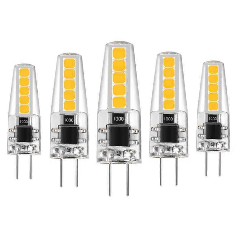 5-G4 Led Ampoule 5W 12V / AC220V 2835 SMD 10led Blanc Chaud / Froid 360 Degrés Angle Lustre Lumière Remplacer La Lampe Halogène H220428