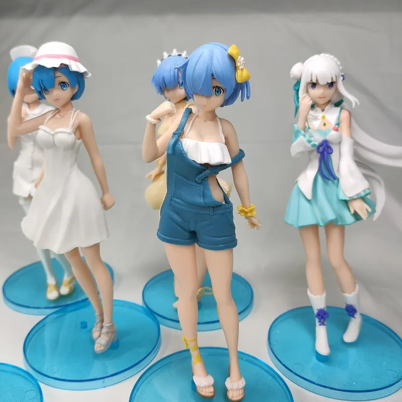6 style 16.5 cm Anime ReLife Dans Un Monde Différent De Zéro Rem Ram Maid Fille PVC Action Figure Collection Modèle Jouets 220707