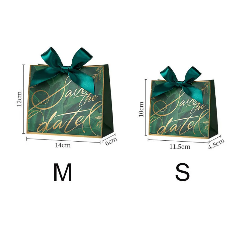 10 Stück Hochzeitsgeschenke Verpackungsbeutel Papier Geschenkbox für Gäste Valentinstag Verlobung Geburtstagsfeier Süßigkeitenboxen mit Band 220427