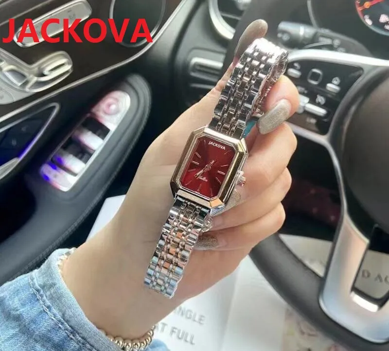 Luxury Women Rectangle Shape fashion watches 24mm Special Design Relojes De Marca Mujer silver Lady Quartz Movement Clock Rose Gol293u