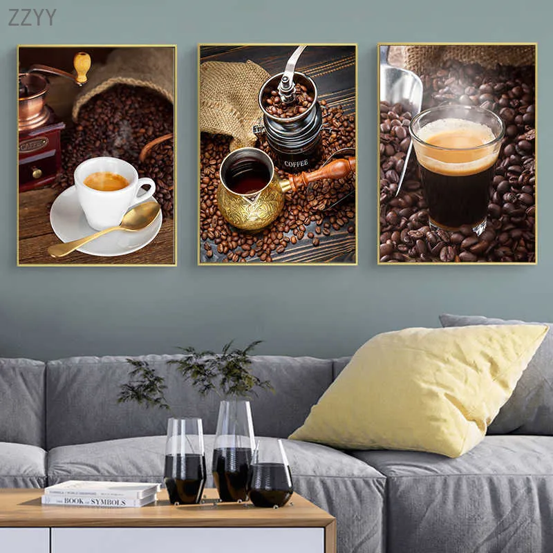 Restaurant coffeeshop muur decoratief schilderen koffie brood canvas posters en print wall art pictrues voor woningdecoratie geen frame