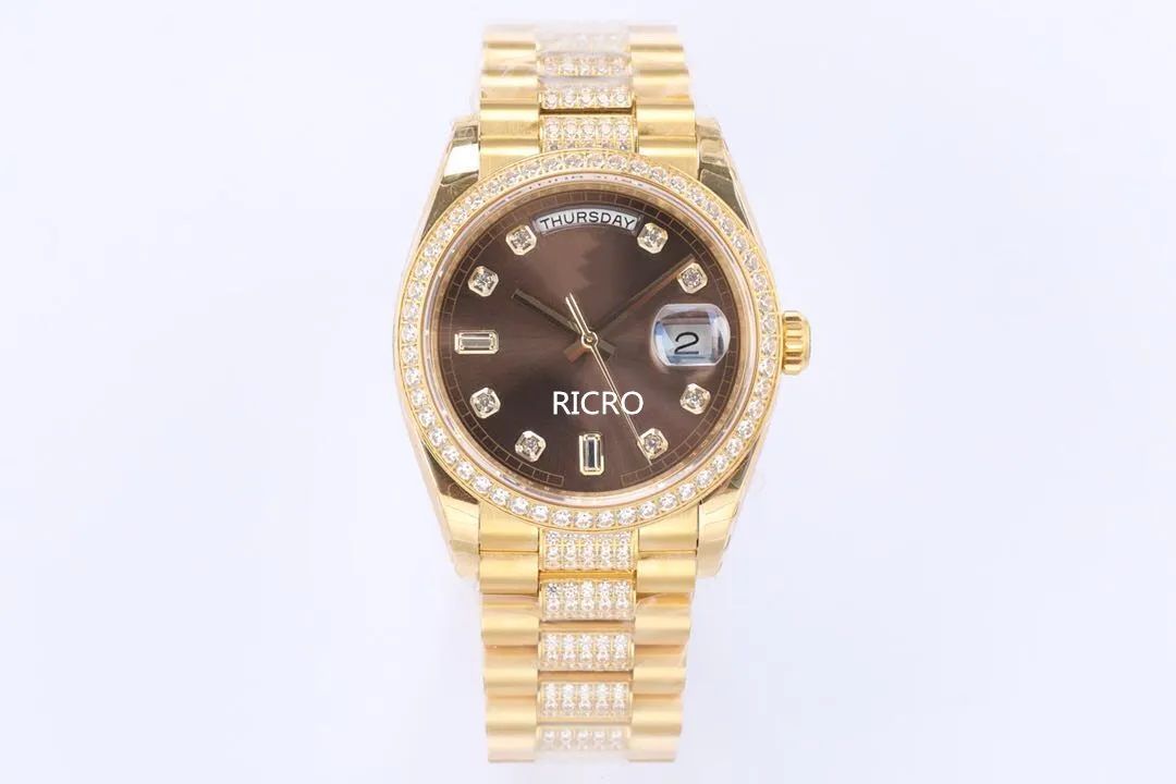 EW factory top-selling women's watch 36mm middle row diamond ring 2836mechanical movement sapphire mirror fashion casual spor194q