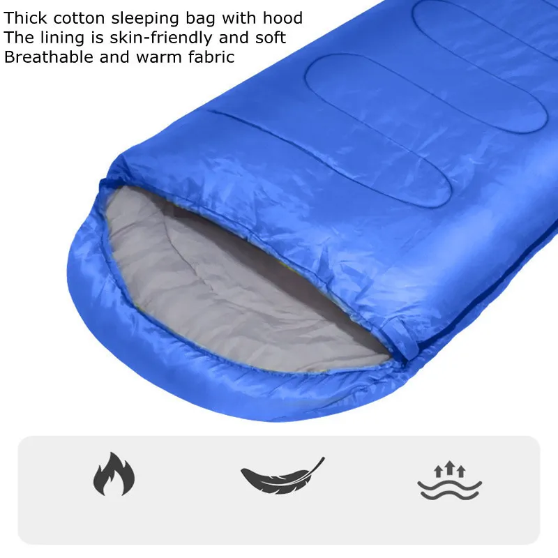 Lope Camping sac de couchage Portable imperméable épaissi hiver sac de couchage couverture ultraléger tente extérieure voyage lit de sommeil 220620