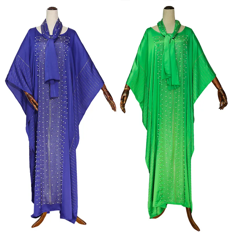Robes africaines pour femmes dashiki vetement femme robe africaine bazin riche ankara robe grande taille foulard africain 220514