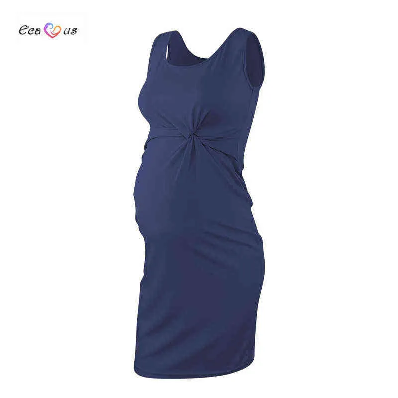 Roupas femininas vestido de maternidade grávida Tampas de mangas casuais vestido de cintura bodycon bodycon vestidos de gravidez ruched g220309