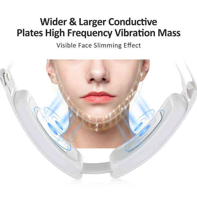 고주파 미세 전류 페이스 리프팅 기기 지능형 원격 제어 소형 V 진동 리프트 리프트 마사지 220513
