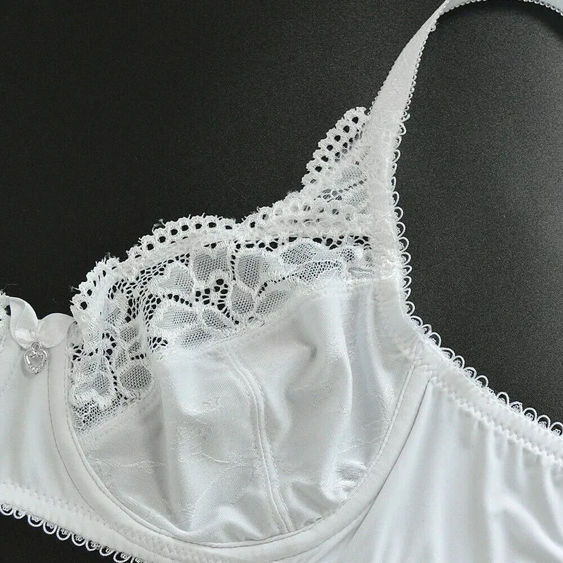 YBCG Plus Size Women Bra Bra koronka bez opinii siatki haft haftowa kwiatowy cienki kubek Bielizna seksowne biustonosze dla kobiet E F Gup 220519