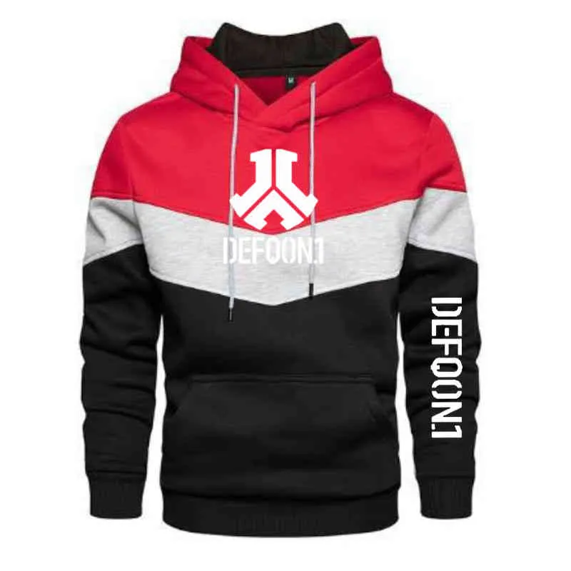 Automne Winter Fashion Rushed Defqon.1 Rock Band Bomber Hoodies Men Hop Hip Hop Pullover Mens Sweatshirts 5xl