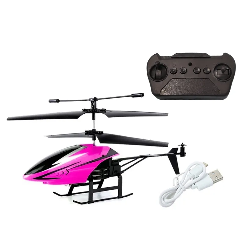 2 Kanal Mini USB RC Helikopter Uzaktan Kumanda Uçak Drone Model Ile Işık 220321