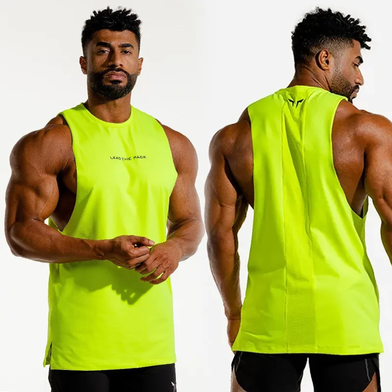 Brand Bodybuilding Cool Fluorescent Colors Tank Top Men Gyms-clothing Stringer Fitness Gyms Shirt Muscle Workout Tank Top 220531