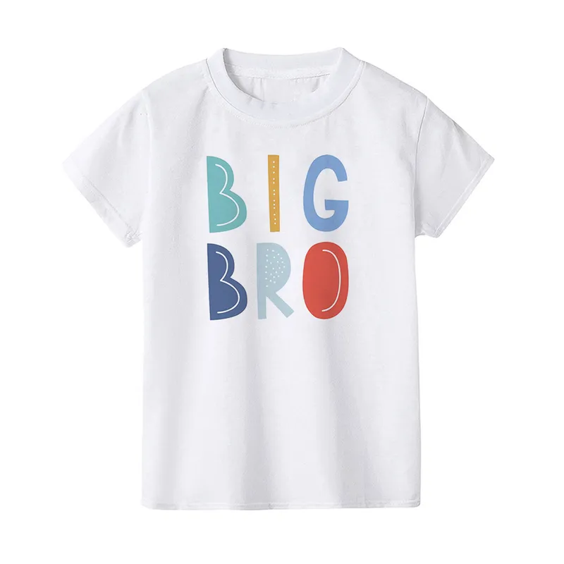Big Brother Little Sister Family Dopasowanie ubrania Krótkie rękawie T Shirt Girl
