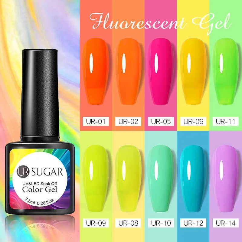 NXY Nail Gel Neon Polish Лаки Гибрид S для маникюр Флуоресцентные полупомальные УФ-светодиодные Ультрафиолетовые Ультрафиолетовые УФ