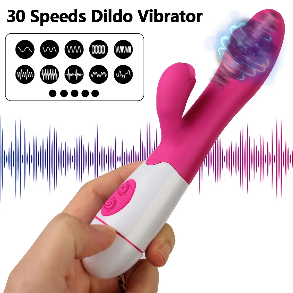 IKOKY Vibratore Del Coniglio Simulatore Clitorideo Masturbatore Femminile Doppio Dildo Vibrazione Massaggiatore G-Spot Vaginale Giocattoli sexy Donna