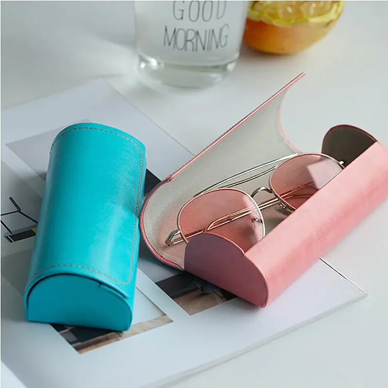 Lederen harde bril Kaste mode magnetische stofveilige waterdichte bril doos vaste houder leesglazen multicolor cases