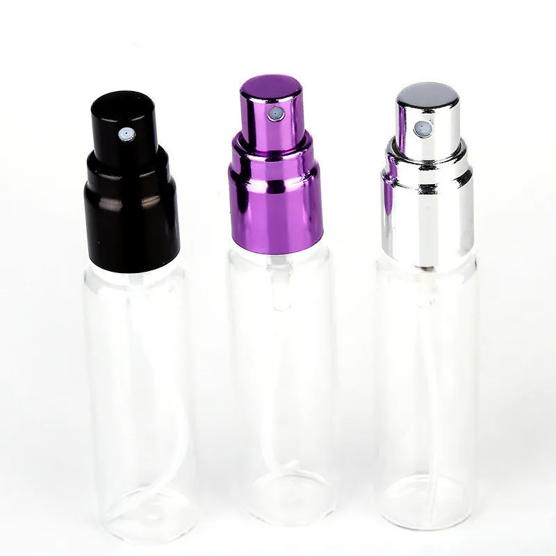 20 teile/los 5 ml 10 ml Reise Tragbare Glas Parfüm Flasche Spray Flaschen Probe Leere Behälter zerstäuber Mini Nachfüllbare Flaschen 220711