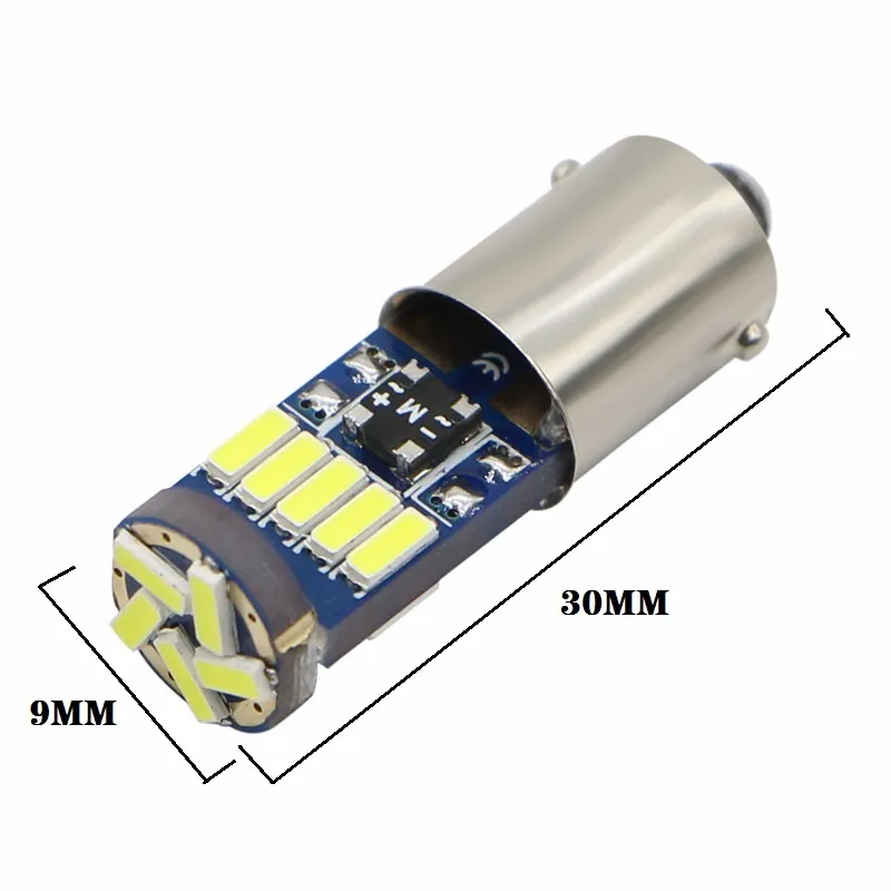 Новые 10шт T4W T2W T3W BA9S Светодиодные лампы белые 4014 15-SMD T11 H6W.