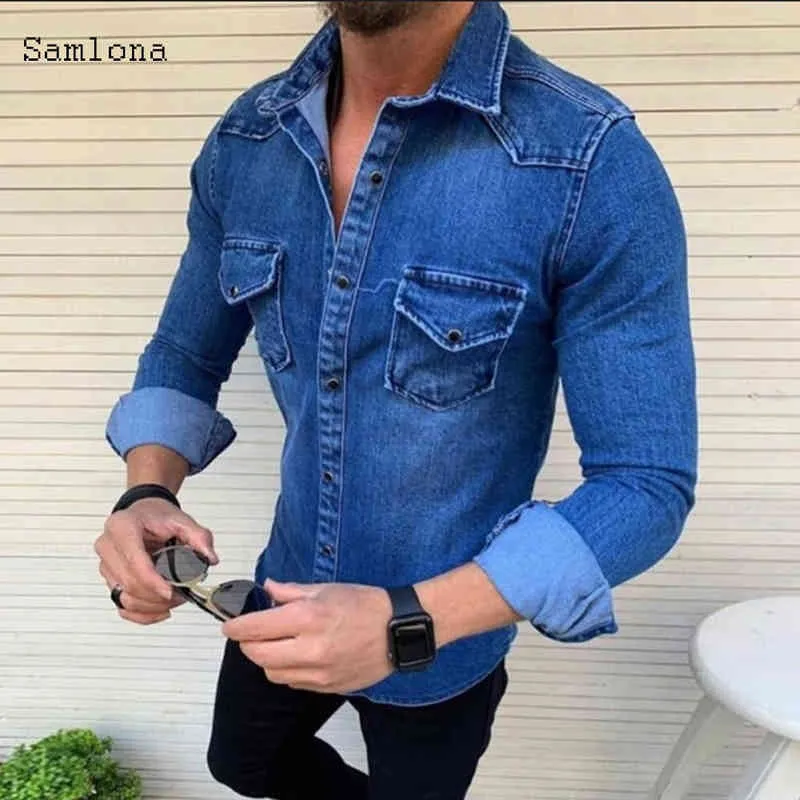 Men Jackets Jackets de manga longa Jean Outerwear Plus Size 3xl Mens moda Autumn Novo Jeans de rua casual casual Jeans Style Thin Style Y220803