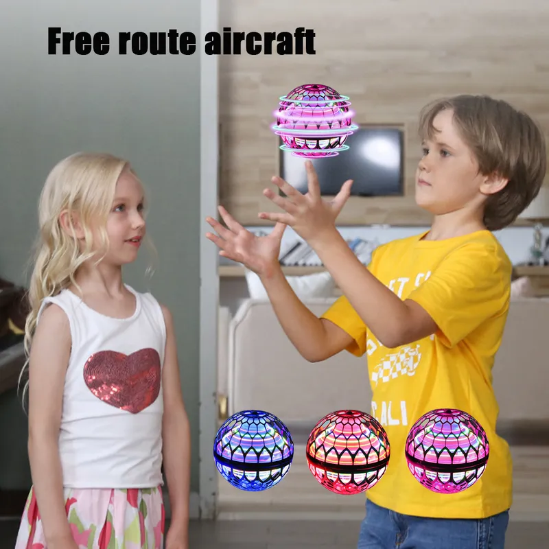 Pro Flying Ball Spinner Toy Toy Hand Drone Helicopter Helicopter Mini OVNI com RGB Light Kids Boys Girls Gifts 220621