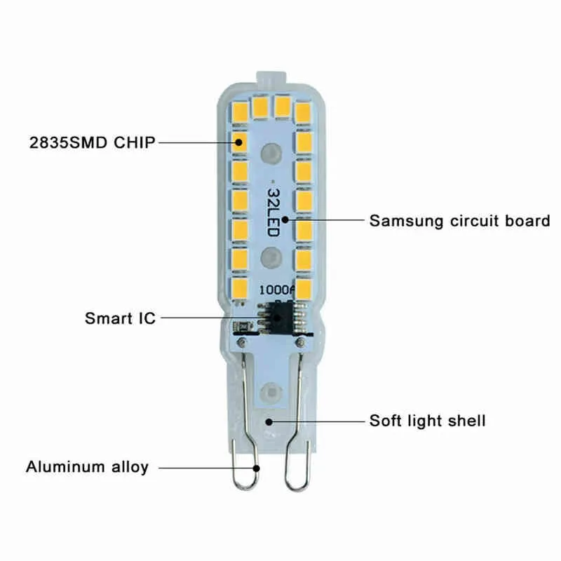 Dimmable G9 LED żarówki 110/220V światła reflektorów 14/22/32 LED Home Lampy żyrandola 3 W 5W 7W Wymień ampułogele halogenowe 30/40W H220428