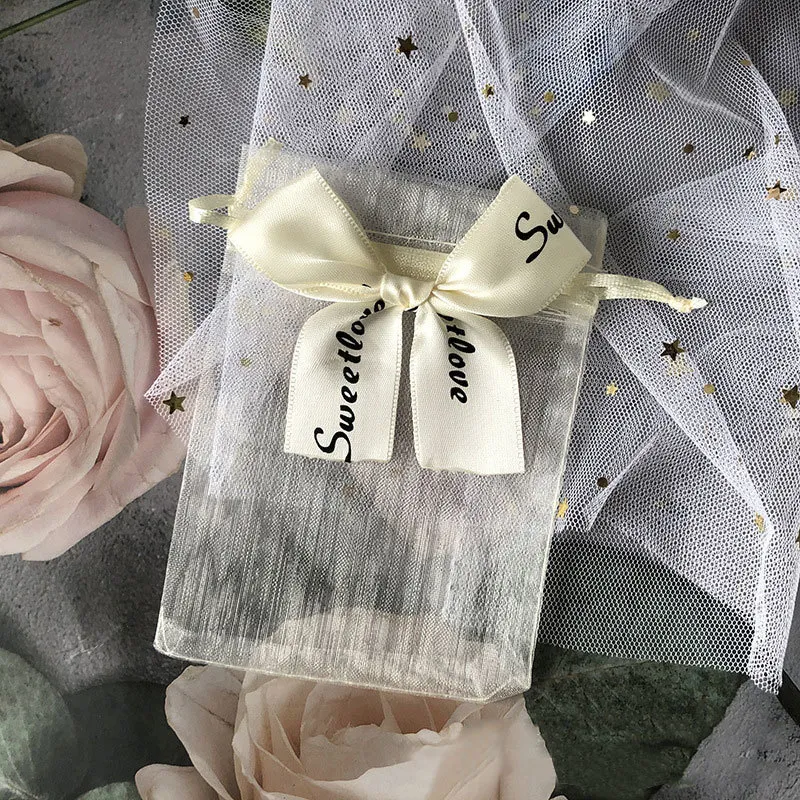 / sac cadeau sac transparent fil de perles de cordon de poche de poche lettre de poche boîte boîte de bonbons de mariage préfigeurs pour invités petit cadeau CX220423