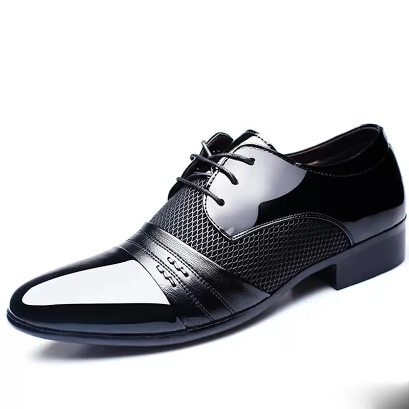 Lackleder, schwarze italienische Herrenschuhe, Marken, Hochzeit, formelle Oxford-Schuhe für Herren, spitze Zehenschuhe