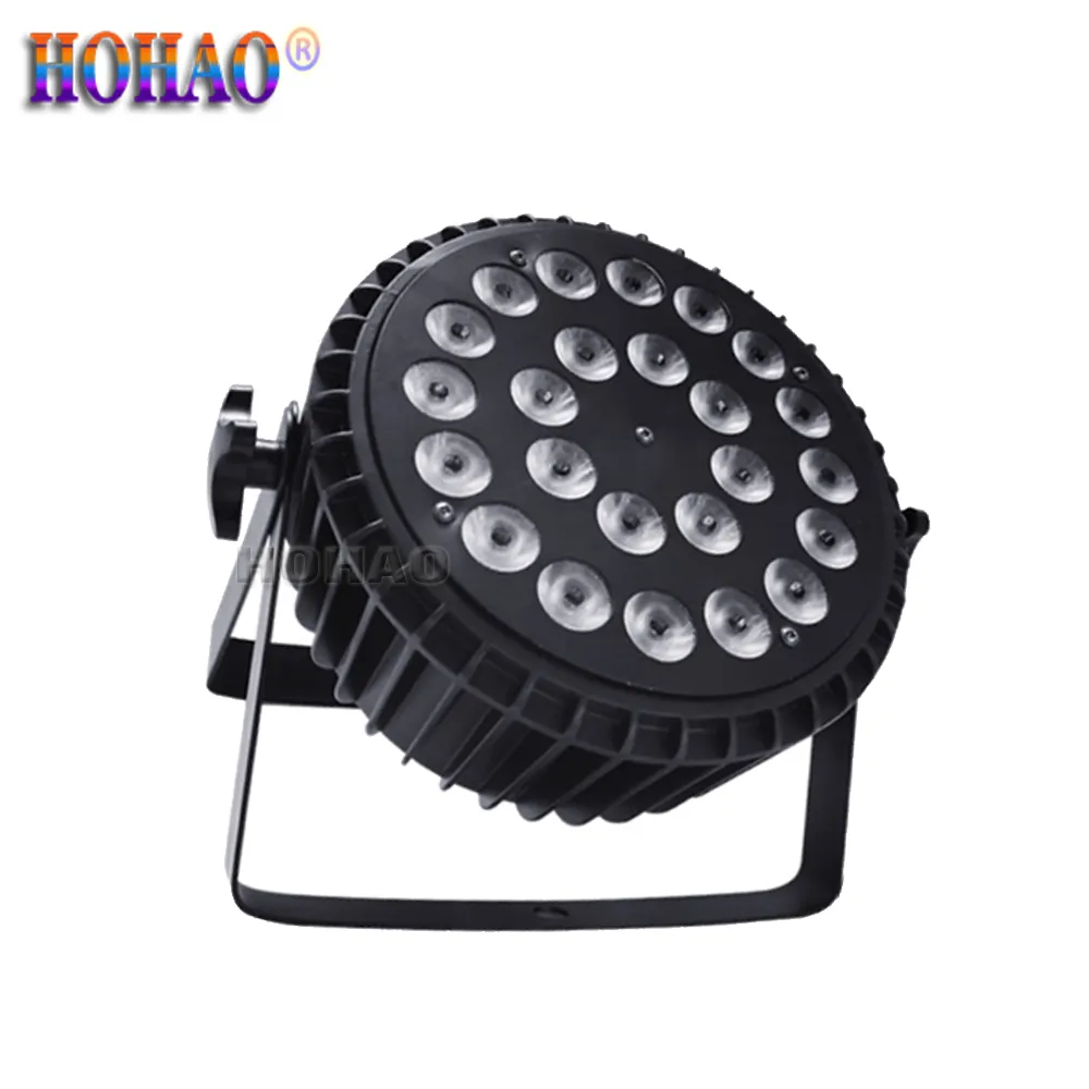 Hohao المرحلة داخلي الألومنيوم led شقة الاسمية 24 * 10 واط rgbw 4in1 ملون 4/8 DMX512ch السيارات الصوت DJ ديسكو الزفاف عرض مصابيح