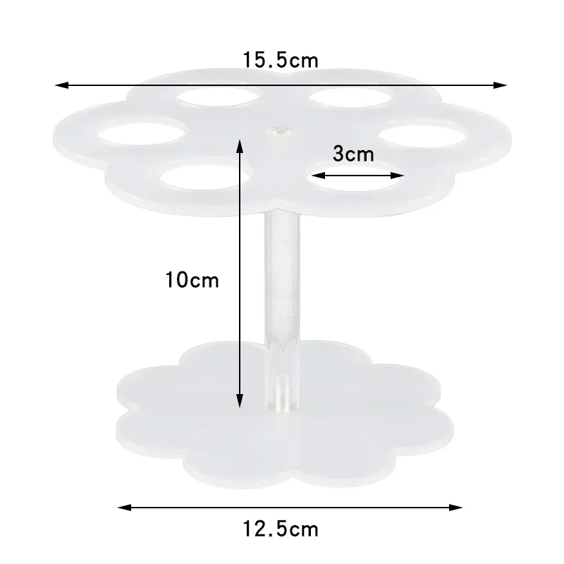 616 Hål akryl transparent glass stativ kakkotte hållare bröllop buffé mat display bakning kök verktyg 220701