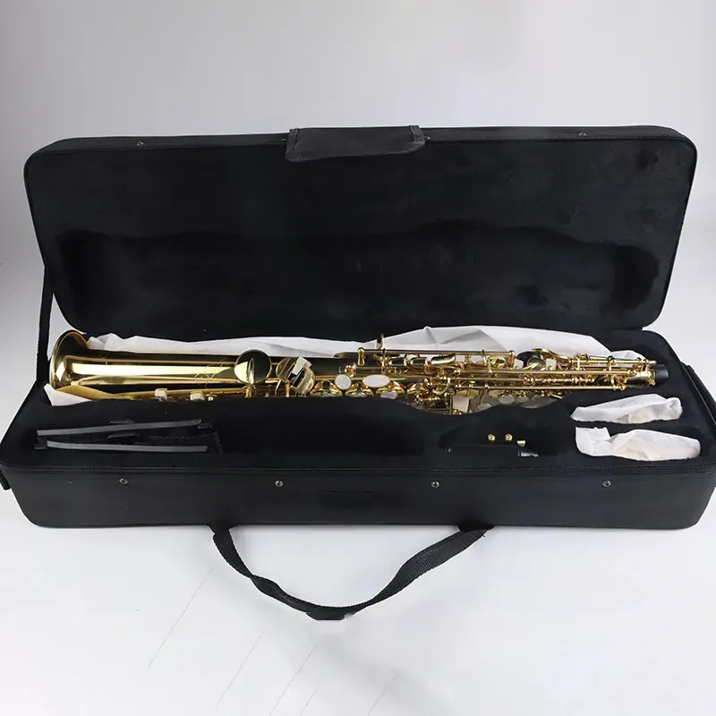 Novo BB BB Golden BB Profissional Saxofone de alta qualidade Butão branca Button Tone profissional SAX Instrumento de reprodução