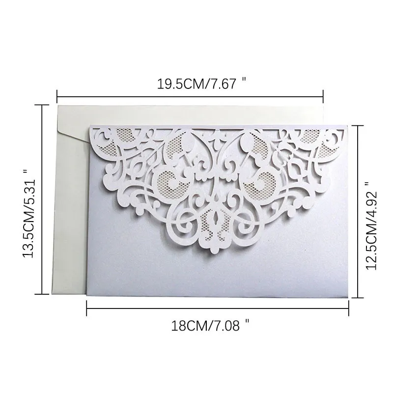 10 adet zarif lazer kesim düğün davetiyeleri rsvp kartları ile selamlama işini özelleştirin doğum günü partisi favoriler 220711