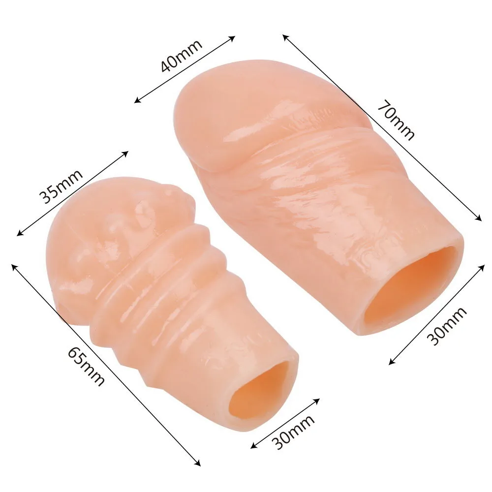 IKOKY Anello del pene Eiaculazione ritardata Giocattoli sexy uomo Glande maschili Manica riutilizzabile Estensore Ingrandimento del cazzo Silicone